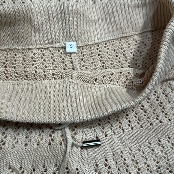 Pretty Garden Cream Knit Set | Boho Lounge & Swim Coverup | Size S - Picture 4 of 5